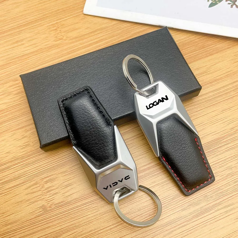 Zinc Alloy Car Key Ring Fashion Keychain for Dacia Logan Duster Sandero Spring Bigster Jogger Renault Auto Interior Accessories