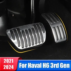 Car Fuel Accelerator Pedal Brake Pedal Cover Pad For Haval H6 3rd Gen 2021 2022 2023 2024 PHEV Accessories