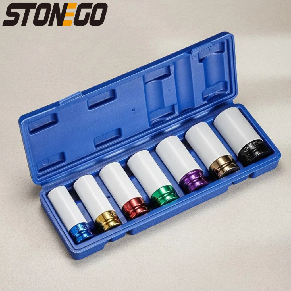 7pcs-pneumatic-wrench-set-air-compressor-tire-socket-tools-12-inch-slim-extended-accessories-colorful-screwdriver