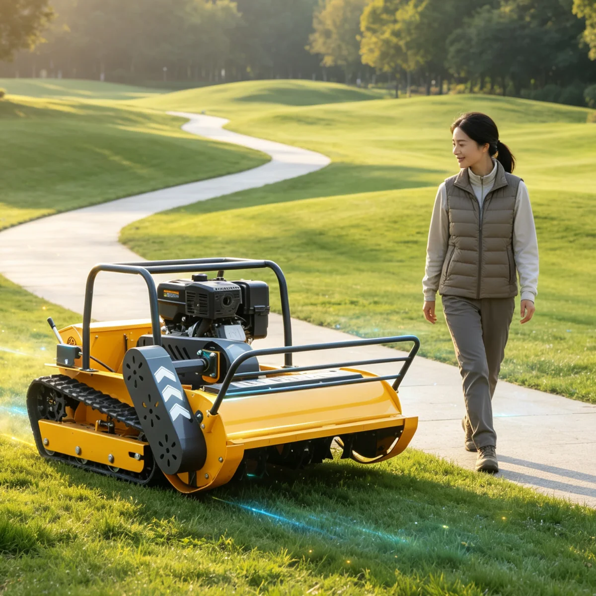 Customized Remote Control Robotic Lawn Mower Petrol Lawn Mower Flail Mower robotic lawnmower without limitation cable
