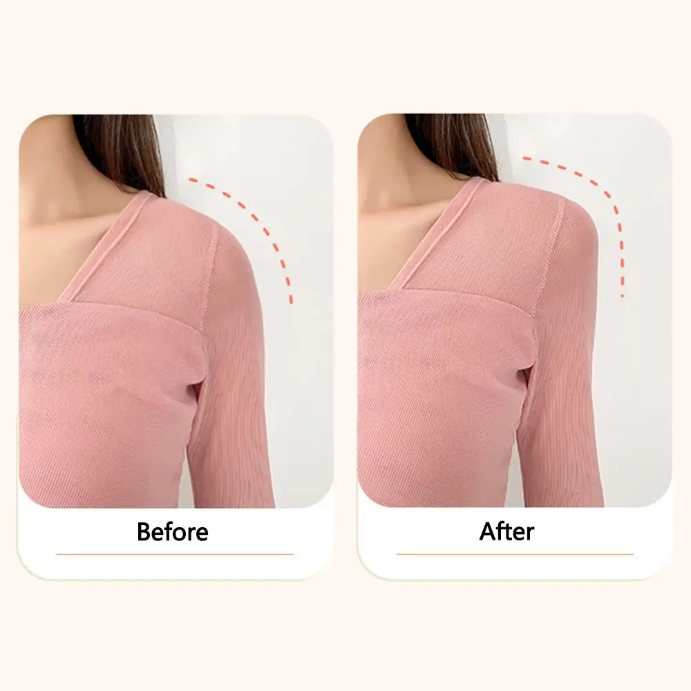 Thickness Anti-Slip Shoulder Pads Self Adhesive Style Traceless Invisible Shoulder Pads Reusable Breathable Sponge Pad for Women