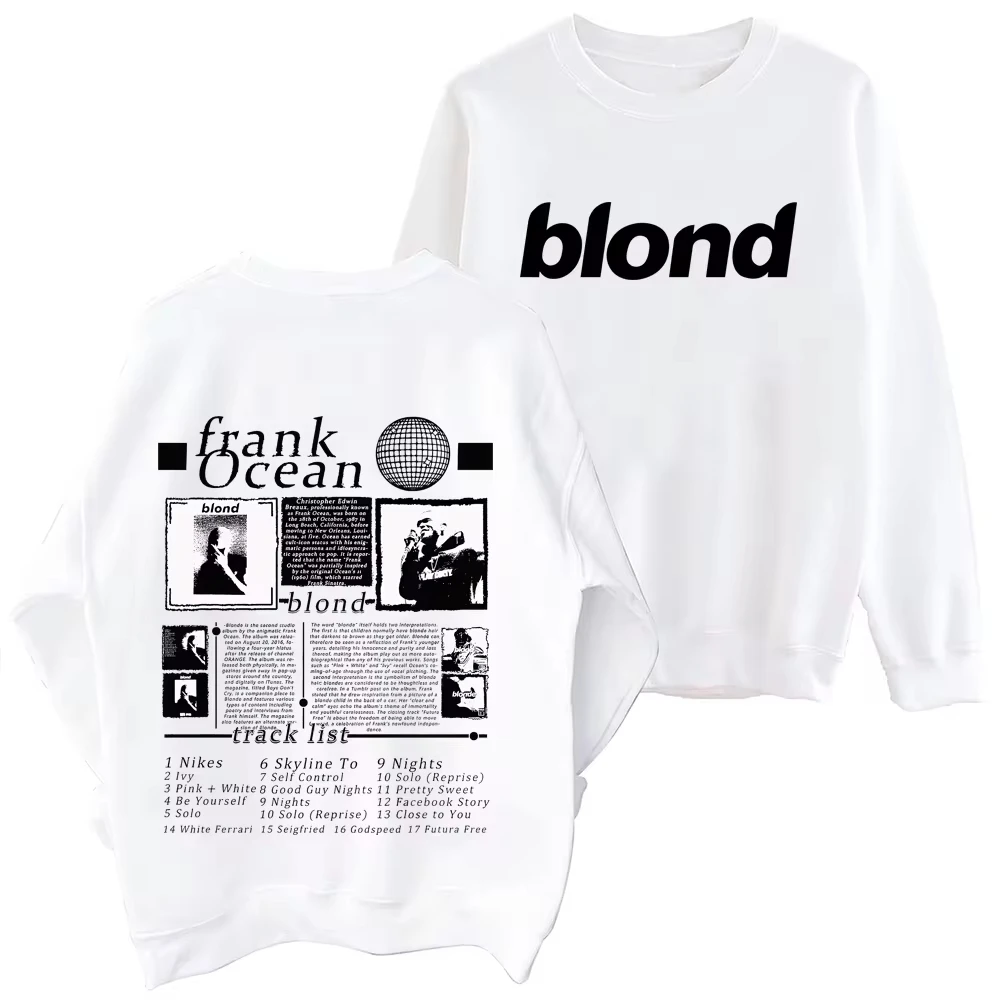 Spring and Autumn New Frank Ocean Blond 2024 Sweatshirt Women\'s Harajuku Crew Neck Long Sleeve Fashion Sweater