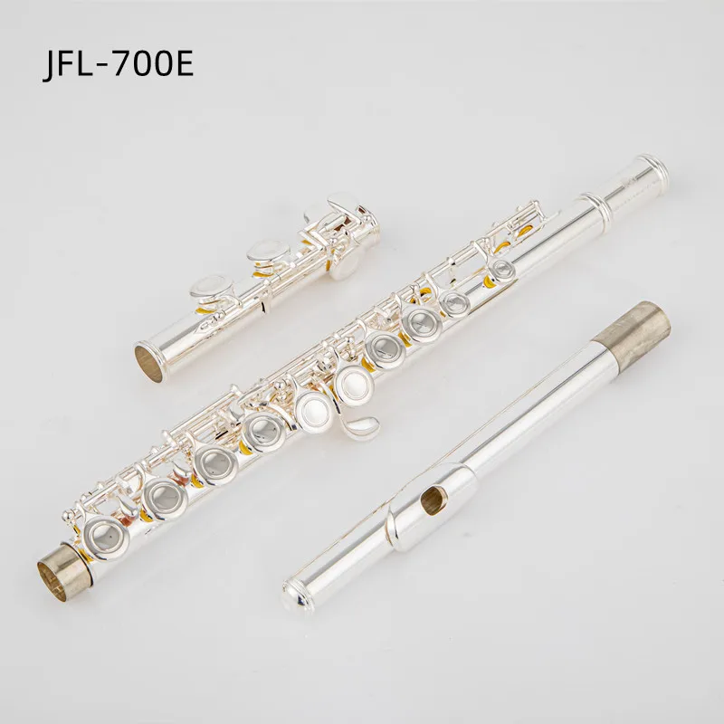 JUPITER JFL-1000RBE 16/17 Close/Open Holes C Key Flute Instrument Cupronickel Nickel/Silver Plated Concert Flute with E key