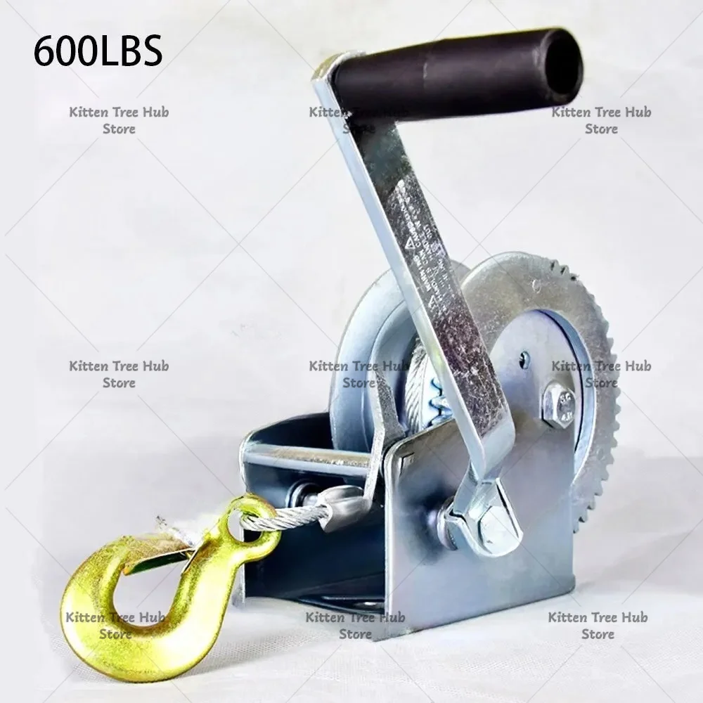 Hoisting Winch Complete Specifications Hand Winch 600-3000 Pounds Manual Winch Wire Rope Traction