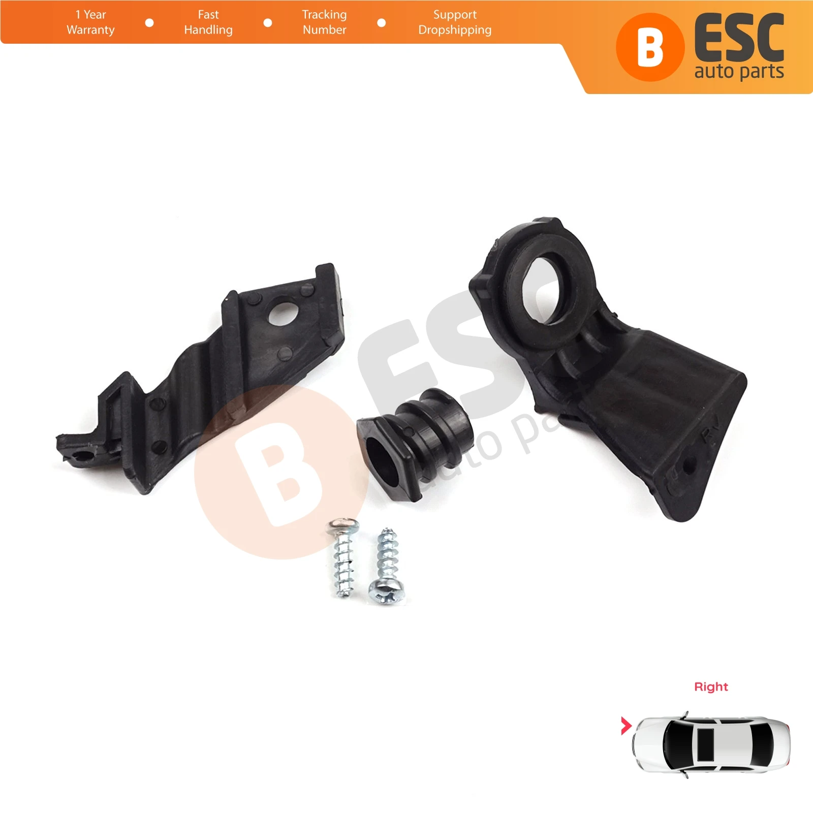 

EHL29 Right Headlight Housing Repair Mount Holder Bracket Clips Kit for VW Jetta 2005-2010 Golf MK5 A5 1K 2004-2009 1K0998226