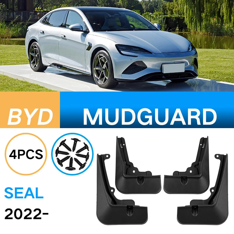 4Pcs Mudflaps FOR BYD Seal 2022-2023 ATTO 4 Mudguards Fender Guard Splash Mud Flap Mudguard Car Accessories Auto Styline