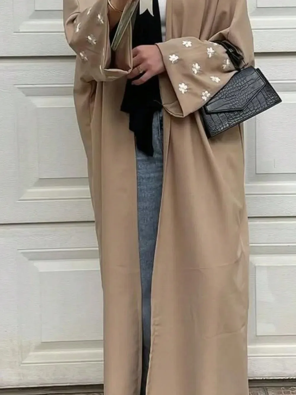 Djellaba Dubai Embroidery Open Abaya Kimono for Women Long Dress Cardigan Muslim Arabic Party Ramadan Kaftan Gown Jalabiya Robe