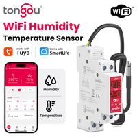 TONGOU Brand Smart Wifi Tempreature and Humidity Sensor Switch 2-Gang Tuya Smart Control,2-Gang, 3840W AC/300W DC,