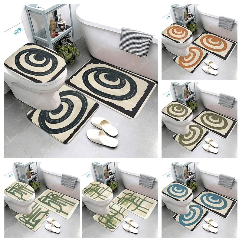 Anti-slip Bath Mat Bathroom Small Rug Shower Mat Decorative Absorbent Foot Mat Entrance Bathtub toilet rug Morandi Nordic Modern