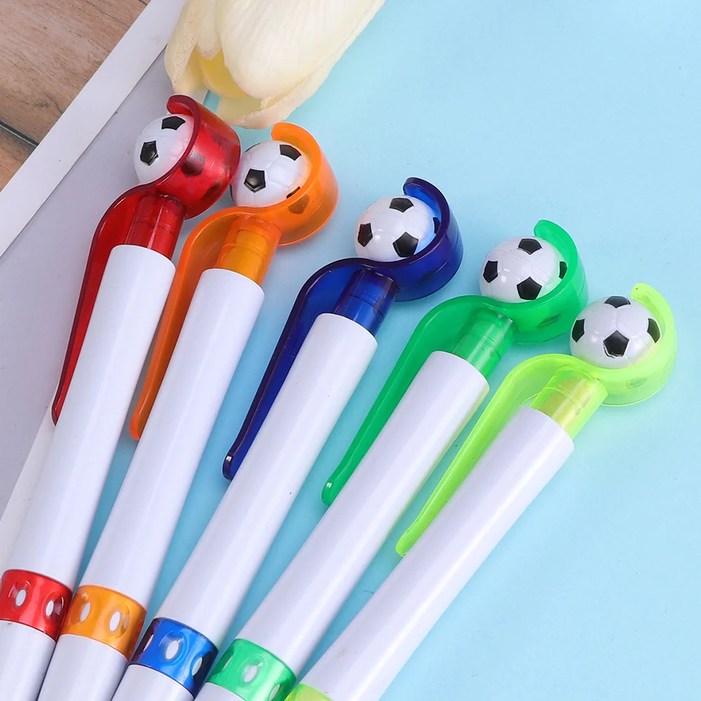 

10Pcs Football Ballpoint Pens Non-Skid Smooth Write Creative Soccer Shape Stationery for School Office Soccer Ballpoint Pens