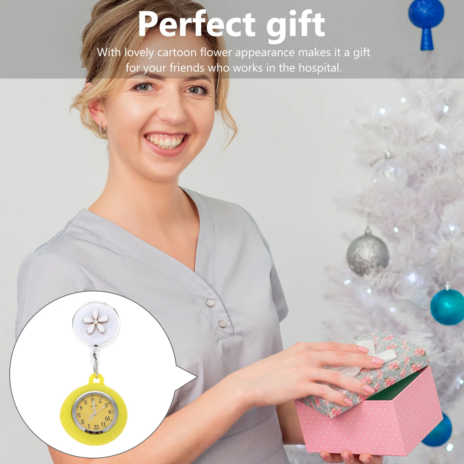 ممرضة فوب ساعة واضحة الطلب المحمولة الصدر معلقة ساعة للنساء معلقة ممرضة الساعات هدية عيد ميلاد طالب الممرضات #1