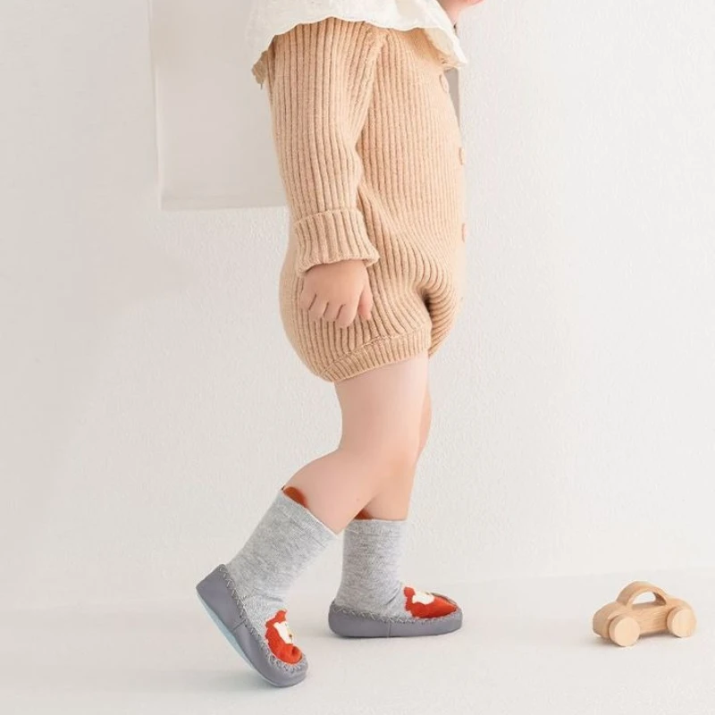 Zapatos para Caminar para Bebés, Antideslizantes, Suela Blanda, Calcetines hasta la Pantorrilla, Zapatos para Bebés de 6 a 12 Meses, para Uso en Interiores ​