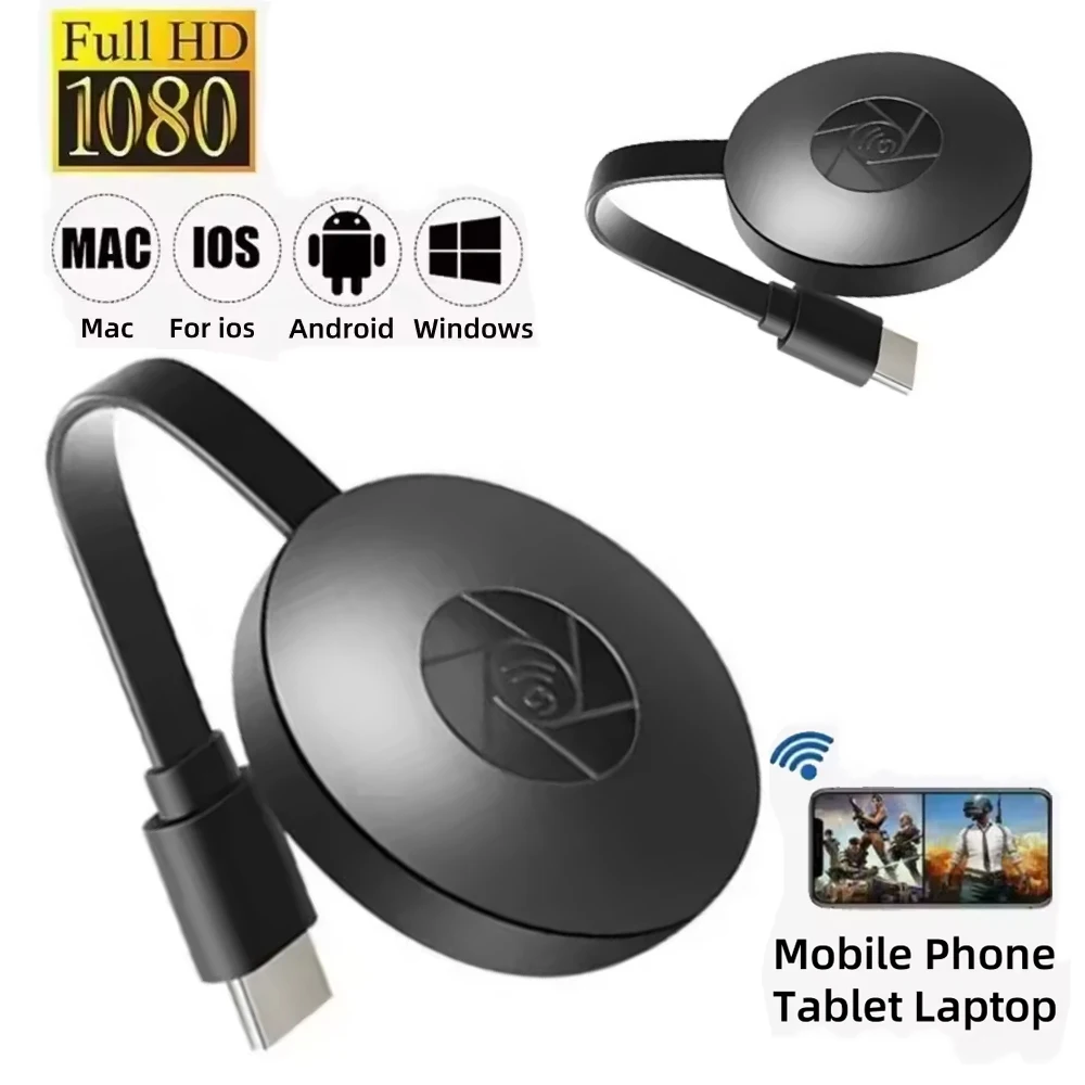 1080P G2 para MiraScreen Display Anycast Wifi compatible con HDMI Dongle portátil Miracast Compatible con TV Android Ios Mirror Scree