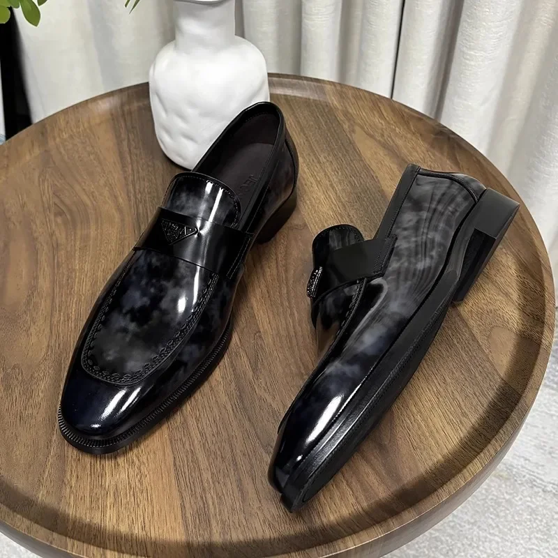 2025 New Men Business Leather Loafers Shoes with Cowhide Feet Create A Comfortable Soft-soled Soft Leather Surface for Work