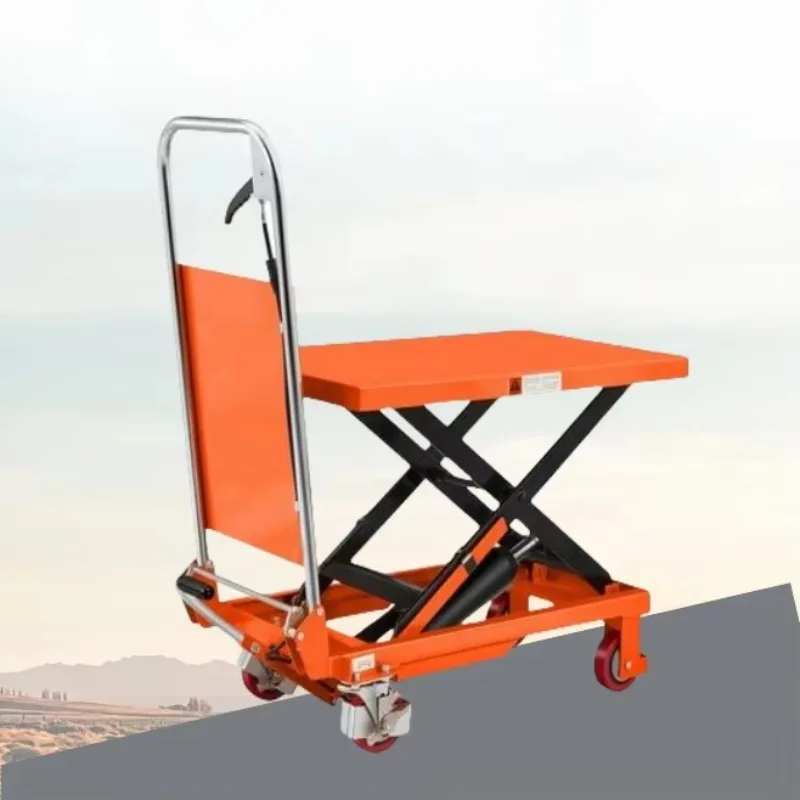 

XMSJ 500 кг Портативный малогабаритный ручной подъемный стол с гидравлическим ножничным механизмом и электроприводом, с роликами