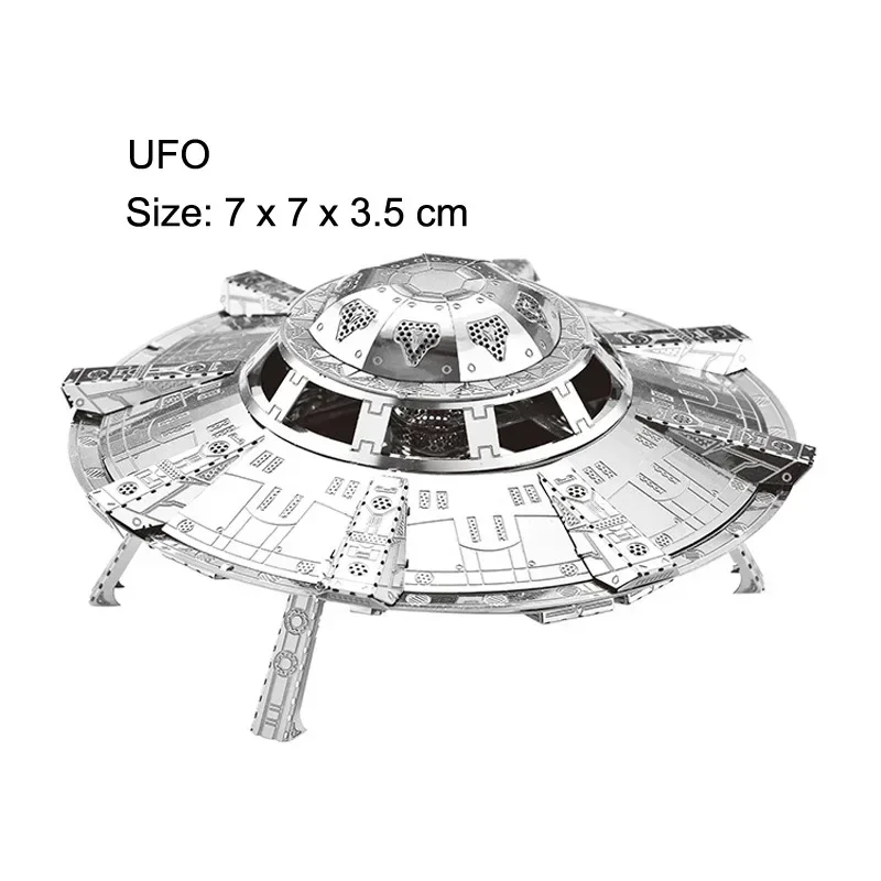 نموذج معدني صغير ثلاثي الأبعاد لمكوك الفضاء المقاتل تجميع ألعاب مسبار المريخ وحدة قمرية تلسكوب هابل معدني لعبة تعليمية هدية #2