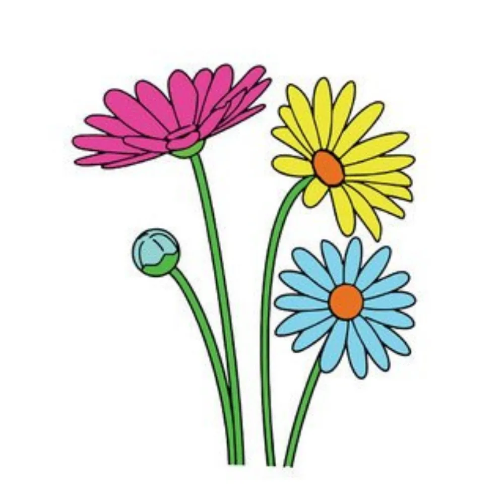 300413-Romantic Floral Hand Paint By Numbers Home Decoration Art