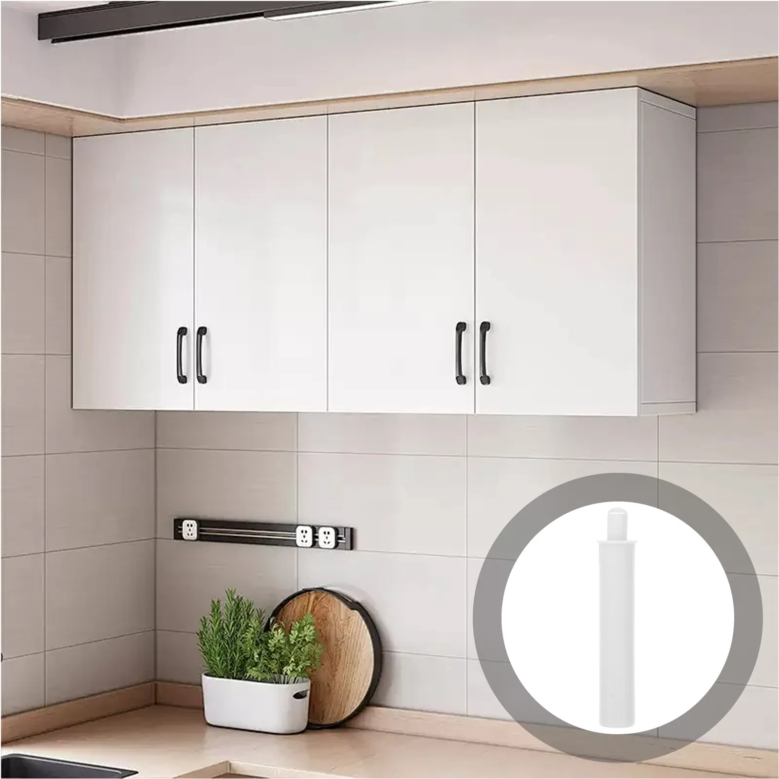 Soft Close Cabinet Damper Quiet Plastic Buffer for Kitchen Cupboard Doors and Drawers Anti Slam Stopper