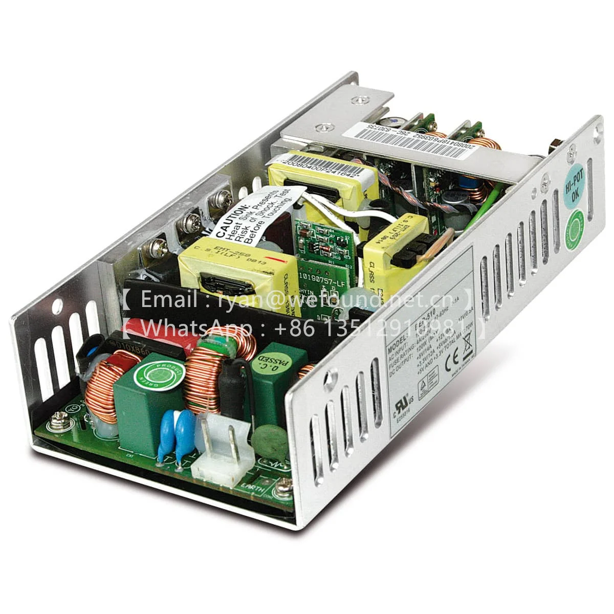 BEP-510  Fanless Industrial PC power supply / 120W / 90-264VAC / PFC / ATX / AC-DC , Refurbished products with traces of use.
