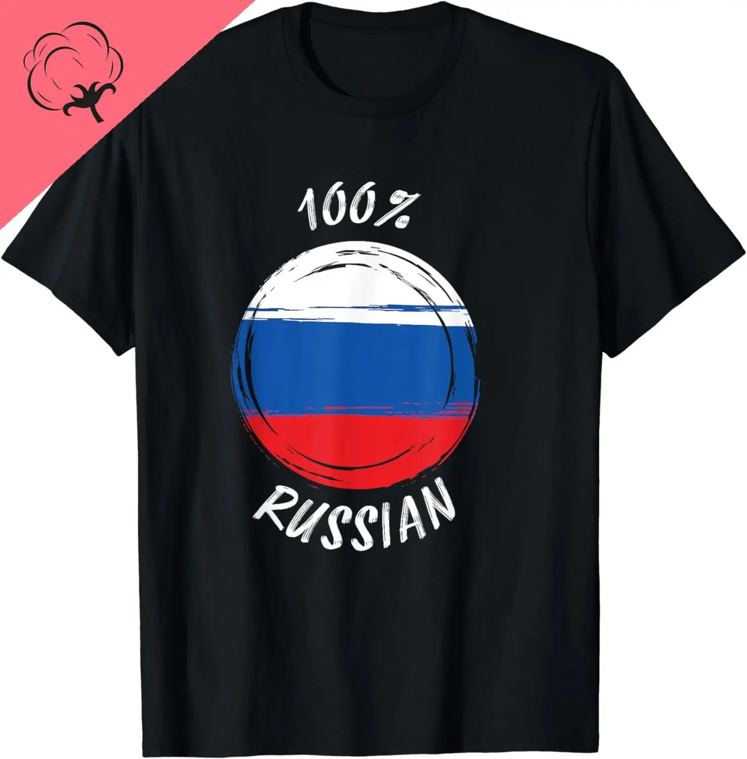 100% Russian Shirt | Proud Russian Shirt | Flag Russia T-Shirt Cotton Women Clothing Tops Graphic T Shirts Ropa De Mujer