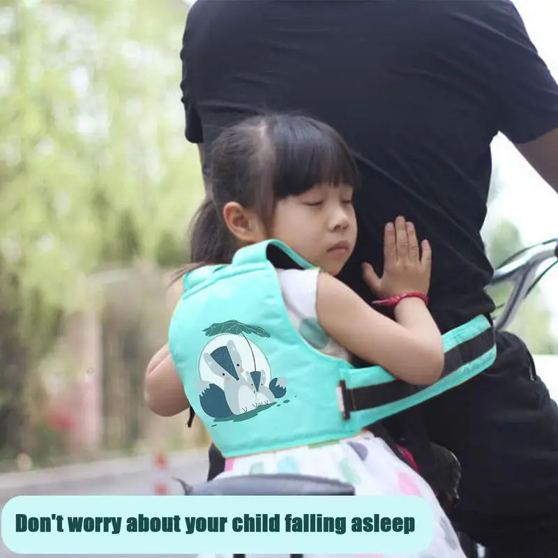 Kids Motorcycle Harness Safety Belt Cartoon Kids Motorcycle Harness Adjustable And Breathable Rear Seat Belt For Kids Safety