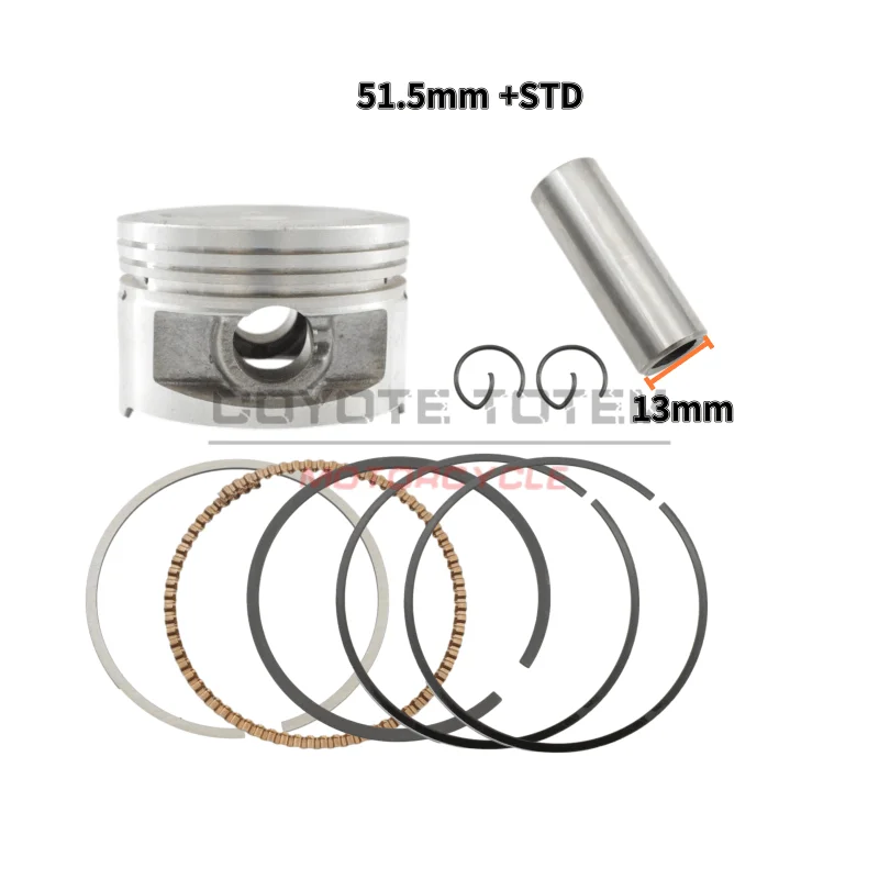 Motorcycle engine parts ring kit cylinder diameter 51.5 mm pin 13mm for Yamaha ZY125 ZY 125 125cc