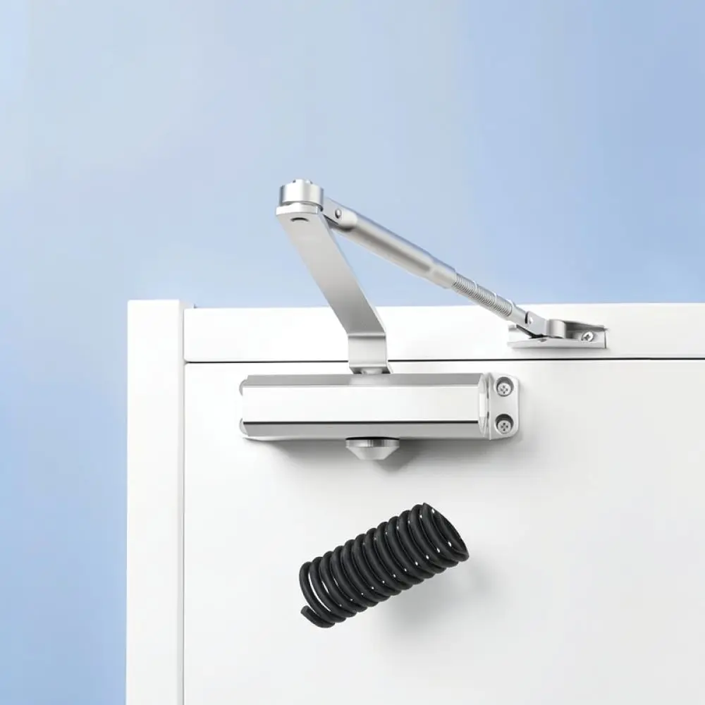 Automatic Hydraulic Door Closer Adjustable Silent Closing Buffer Mechanism Heavy Duty For Fireproof Door Security Use