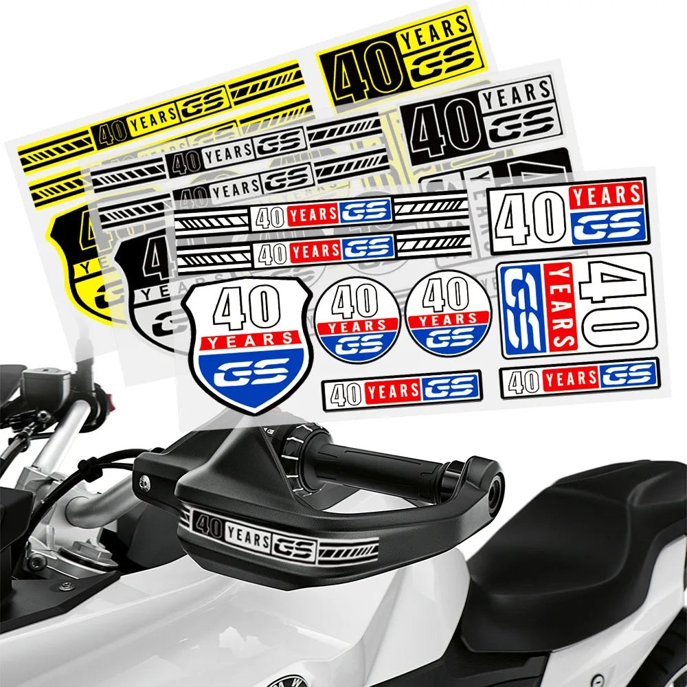

For R1250GS R1200GS F850GS F800GS F700GS F650GS G310GS 40 Years GS Motorcycle Hand Guard Sticker Decals Set Reflective