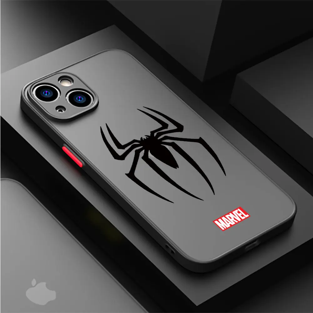 Funda con logotipo de los Vengadores de Marvel para Apple, carcasa a prueba de golpes para iPhone XR 7 8 Plus 12 15ProMax XS Max 13 Mini 14 Pro SE 11 Pro