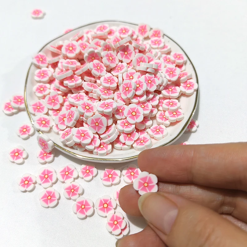 Nuovo 20g 5mm/10mm argilla fette di fiori riempitivo cibo per melma frutta aggiunta Charms per fai da te Slime accessori forniture Nail Art Toy