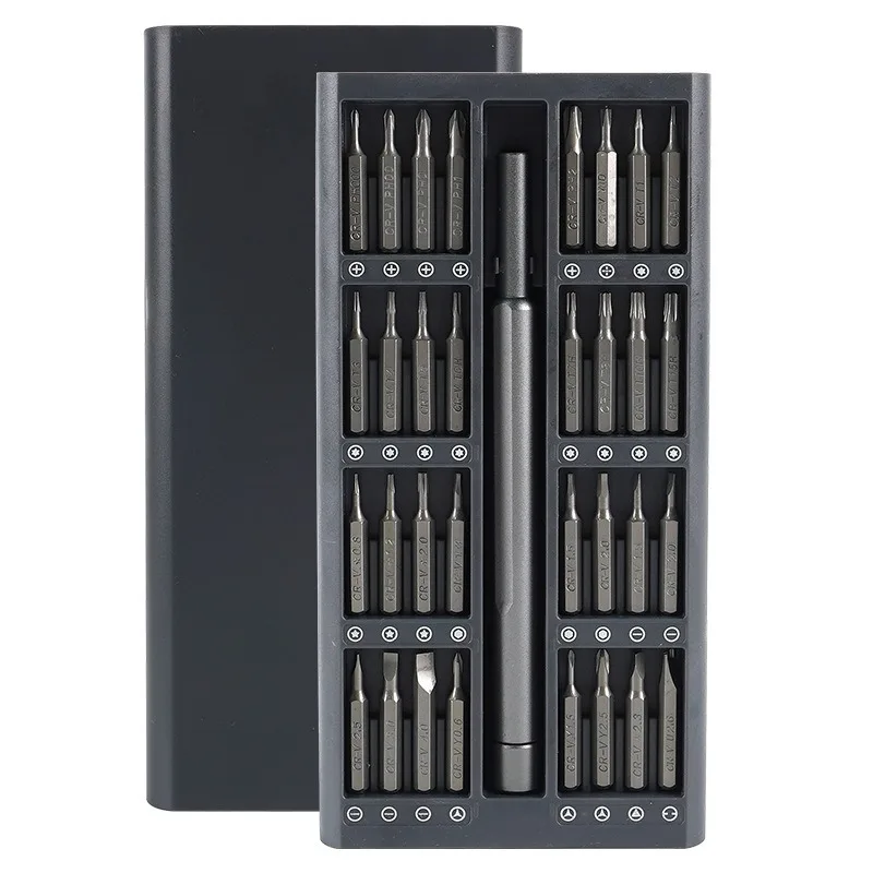 Portable 32pcs Precision Screwdriver Kit Magnetic Bits with Storage Box for Phone Laptop Repair