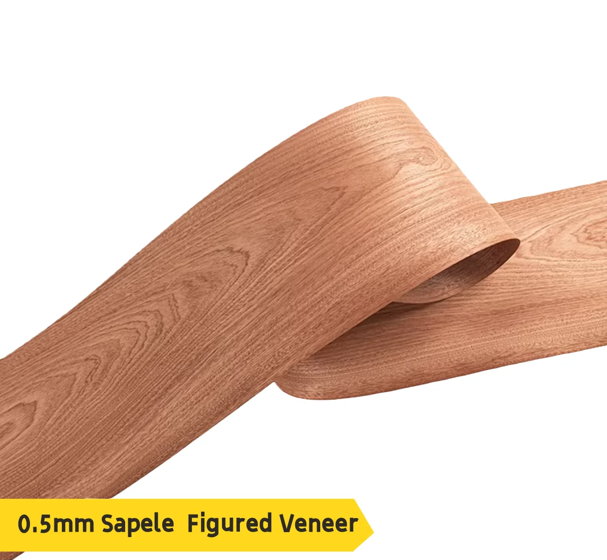 Thickness:0.5mm Natural Sapele  Figured Wood Veneer Sheets Musical Instrument Decoration Veneer
