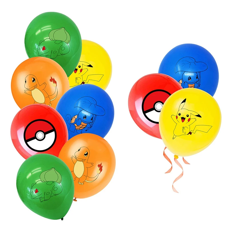 الكرتون البوكيمون بيكاتشو اللاتكس بالون مجموعة بيكاتشو السنجاب تشارماندر Bulbasaur نمط بالونات الطفل حفلة عيد ميلاد الديكور