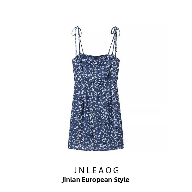 JNLEAOG Herbst Neue Sle frauen Casual Suower Strapl Dr Vielseitig Hohe Taille A-linie Rock Straße Sle Polyester