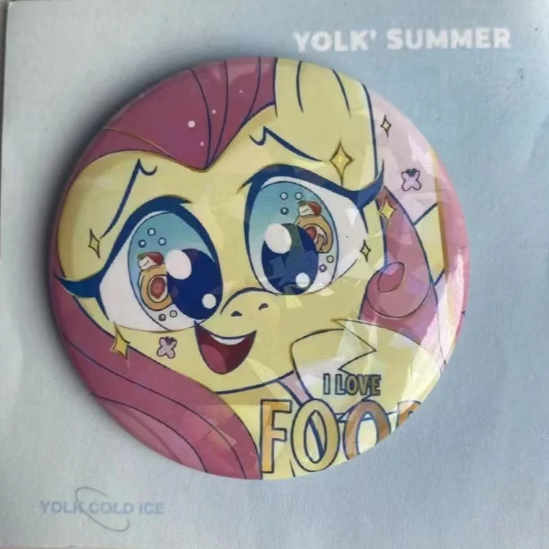 بلدي ليتل المهر Fluttershy قوس قزح داش الخنصر فطيرة الشفق البريق الغريبة أبلجاك بروش شارة صفيح Accessoy هدية 58 مللي متر