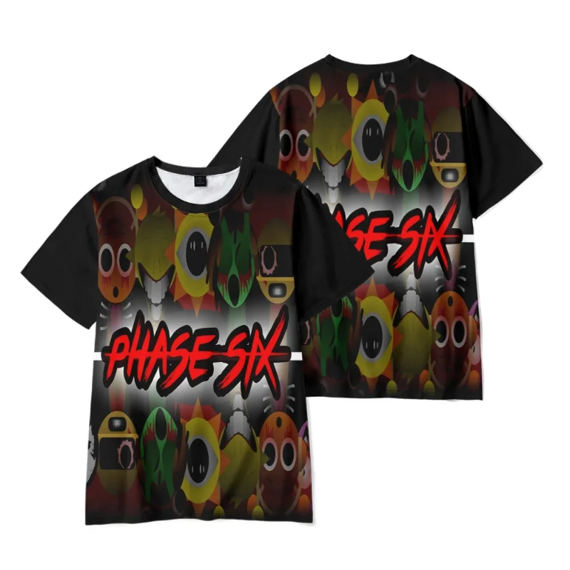 Sprunki Tees Quick-dry 3D Hot Game Sprunki Incredibo Peripheral Shirt Kids Clothes Boys Tops T-shirt Kids Birthday Gift