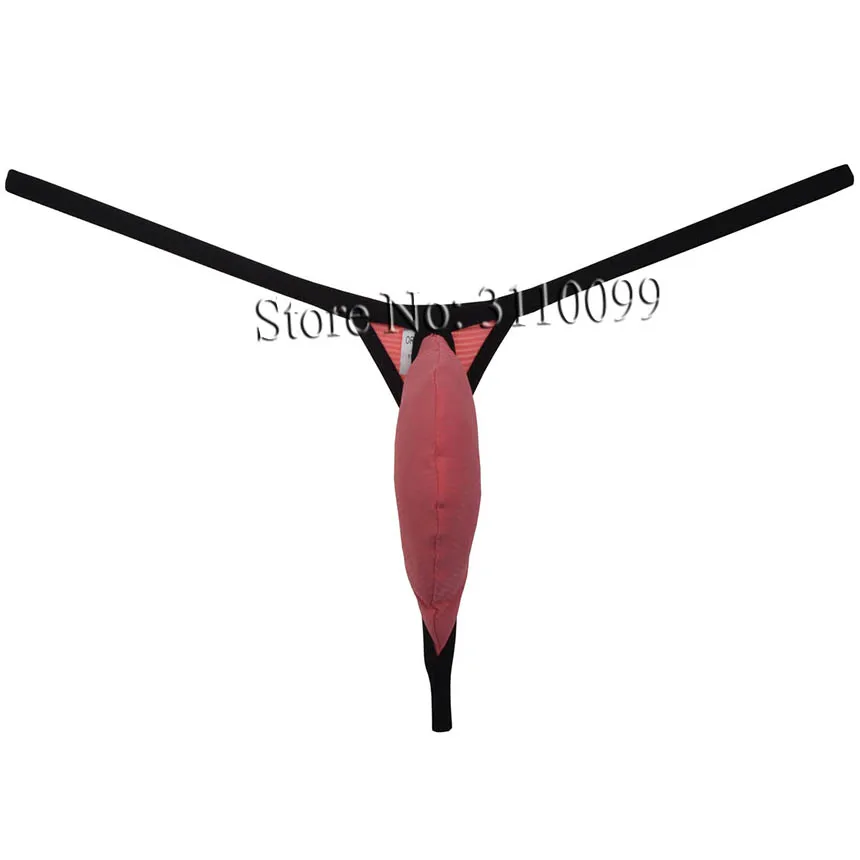 Mannen Ijs Zijde Onzichtbaarheid Gestreepte Pouch Thong G-string Jockstrap Mini Stretch Bikini Ondergoed