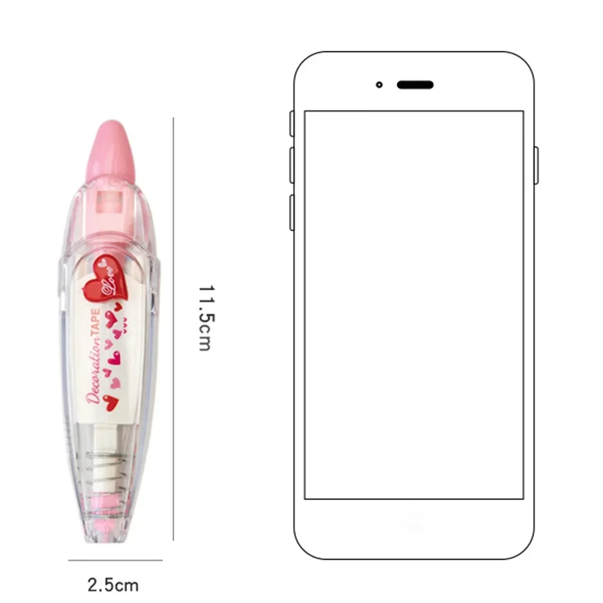 Imagem -02 - Kawaii Decoração Correção de Fita Faça Você Mesmo Bonito Coreano Japonês Estética Estudantes Meninas Papelaria Voltar para Material Escolar