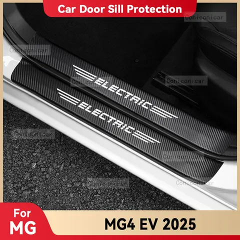 MG MG4 EV 전기 2025 문틀 스티커 카본 파이버 도어 실 스티커, 문틀 페달 스크래치 방지, 실내 장식 액세서리