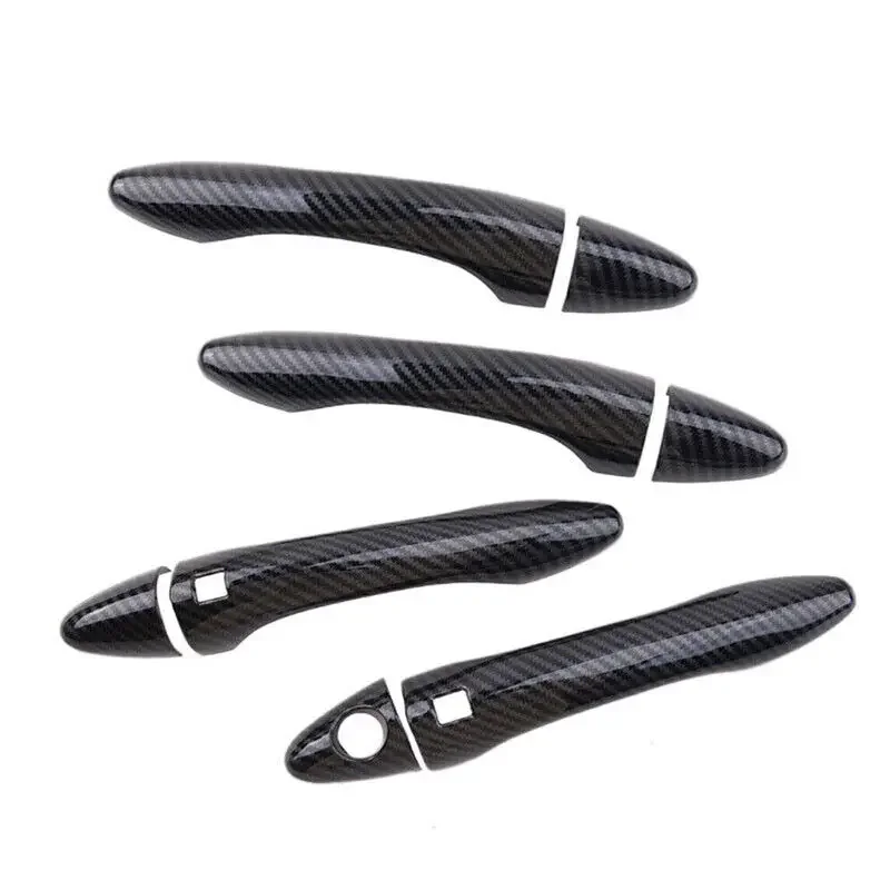 For Kia Optima K5 2011-2015 Smart Car Carbon Fiber Style Exterior Door Handle Moulding Cover Trim Sticker Decor Auto Accessories