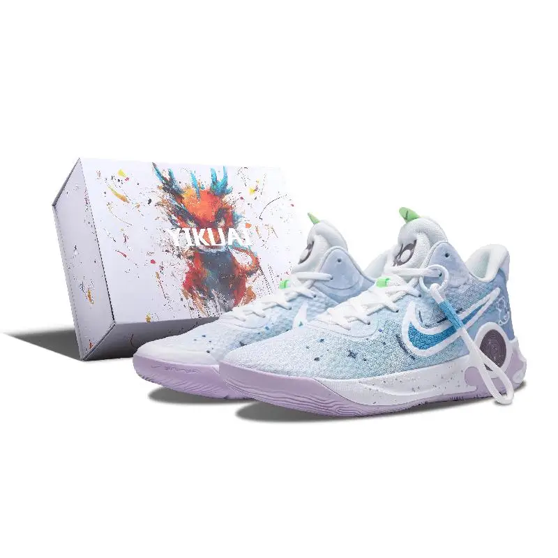 

[Custom Xun Hai BOX]Nike KD Trey 5 IX Vintage Basketball Shoes Men Low-Top Blue White/Green