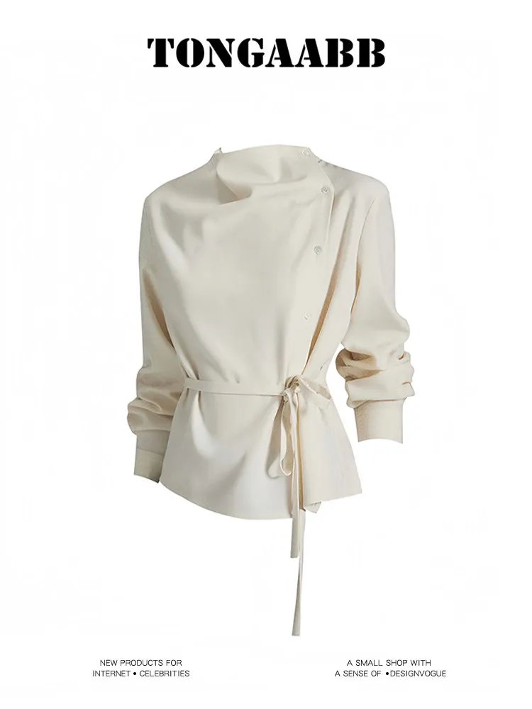 Women Blouses and Shirts Elegant Vintage Japanese Preppy Style Y2k Gyaru Oversize Blouse Long Sleeve Shirt 2026