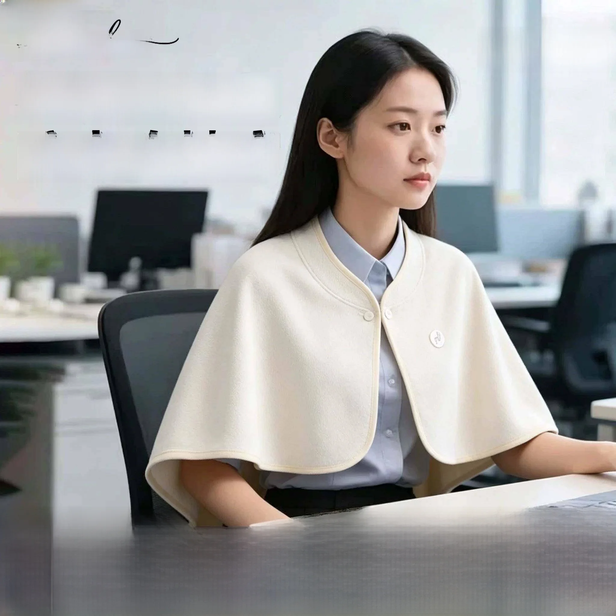 Office Air Conditioned Room Shoulder Wrap Outdoor High-End Feeling Commuter Air Conditioned Room Cowl Neck Cover