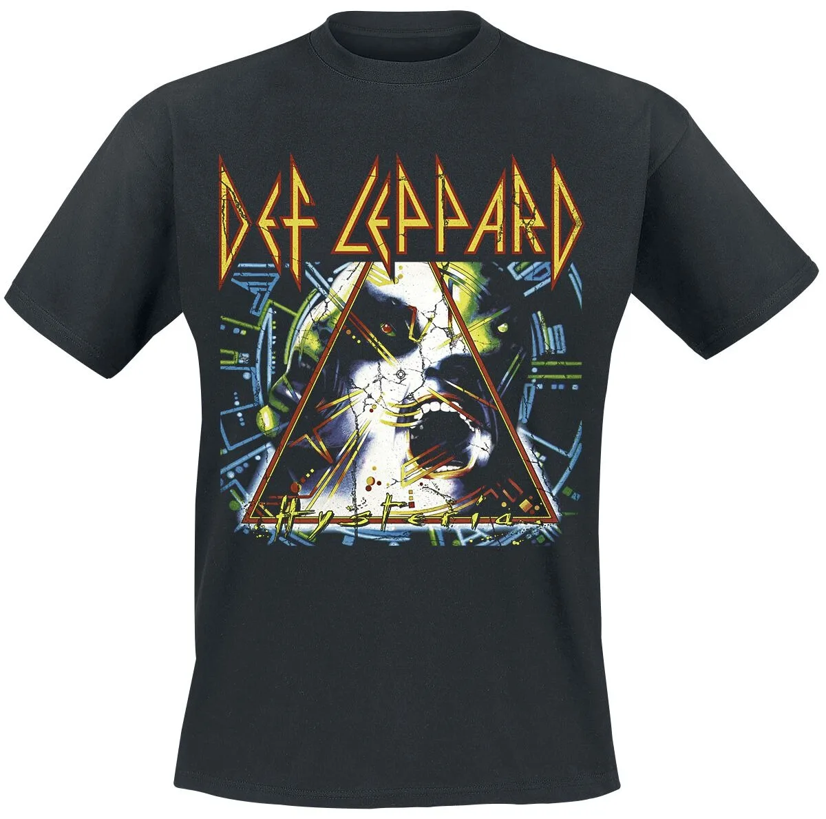 Camiseta de algodón unisex con estampado del álbum Hysteria de Def Leppard, camiseta vintage de Glam Rock