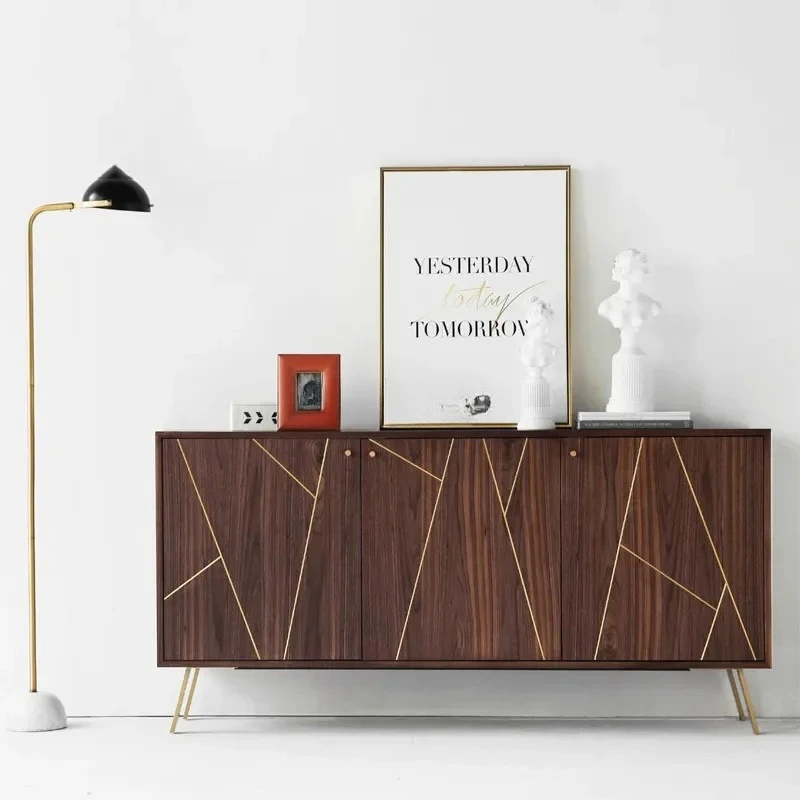 ls 42Light luxury simple modern living room dining room three doors entrance storage side cabinet dining side cabinet