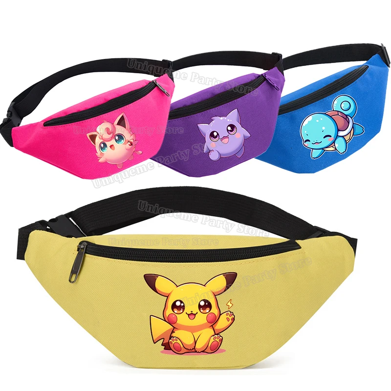 Linda Riñonera de Pokémon Squirtle, Riñonera de Dibujos Animados Kawaii de Pikachu, Riñonera de Mewtwo, Riñonera Ligera para Correr, Riñonera Cruzada