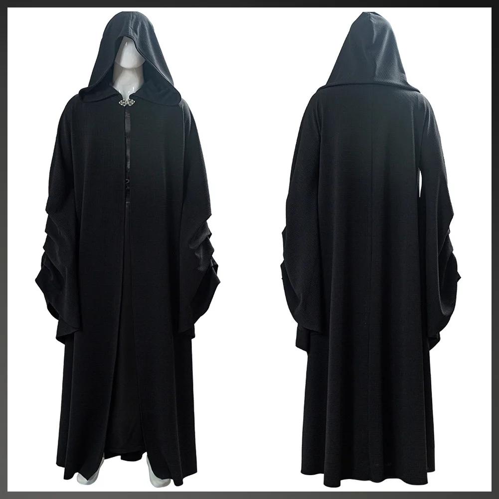 

Movie Space Battle 9 Costume Disguise Palpatine Cosplay Fantasy Outfits Men Roleplay Fantasia Suits Male Halloween Party Clothes