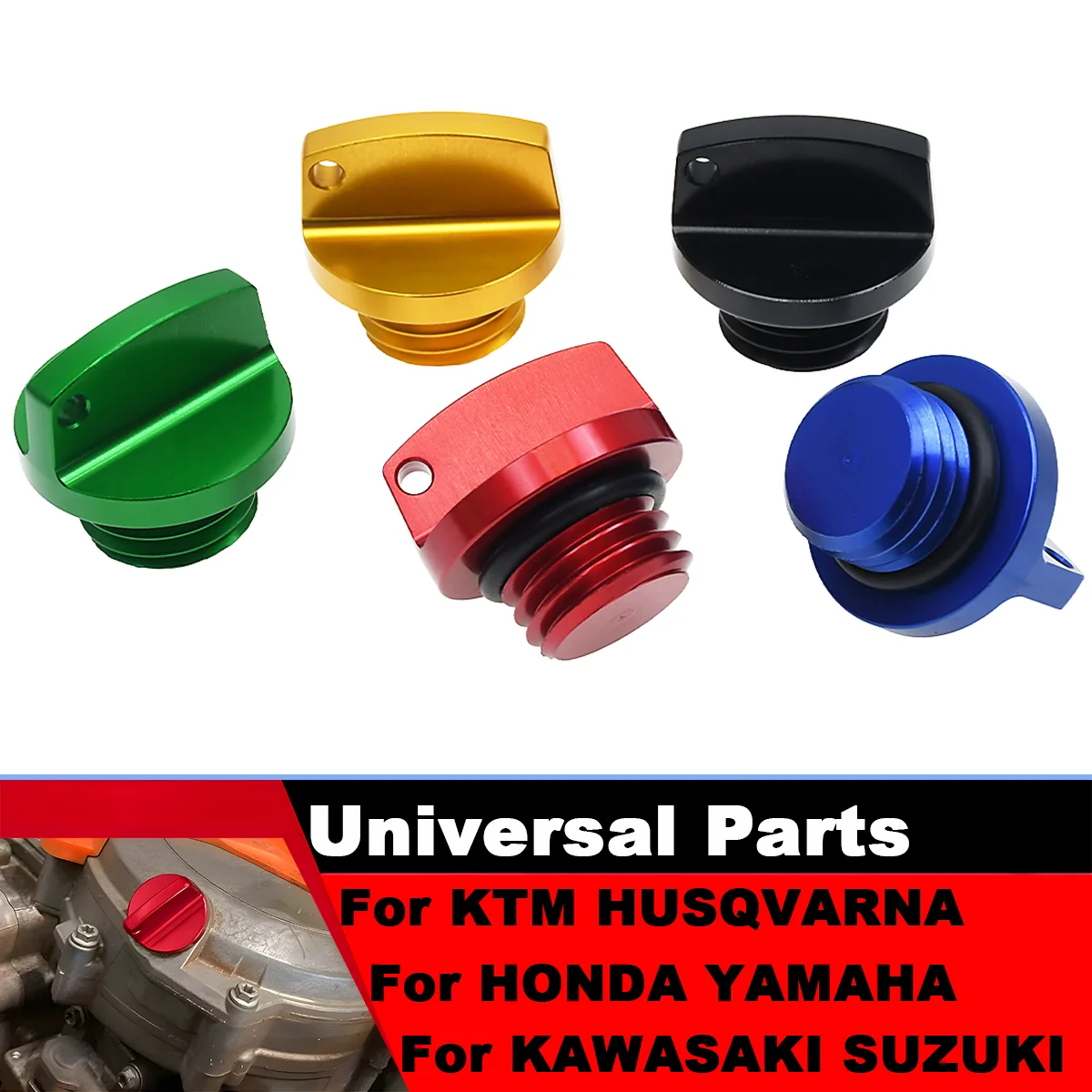 Motorcycle Crankcase Cap CNC Engine Oil Filler Screw Cover Plug M20*2.5 For YAMAHA Honda Suzuki Kawasaki General Purpose Parts