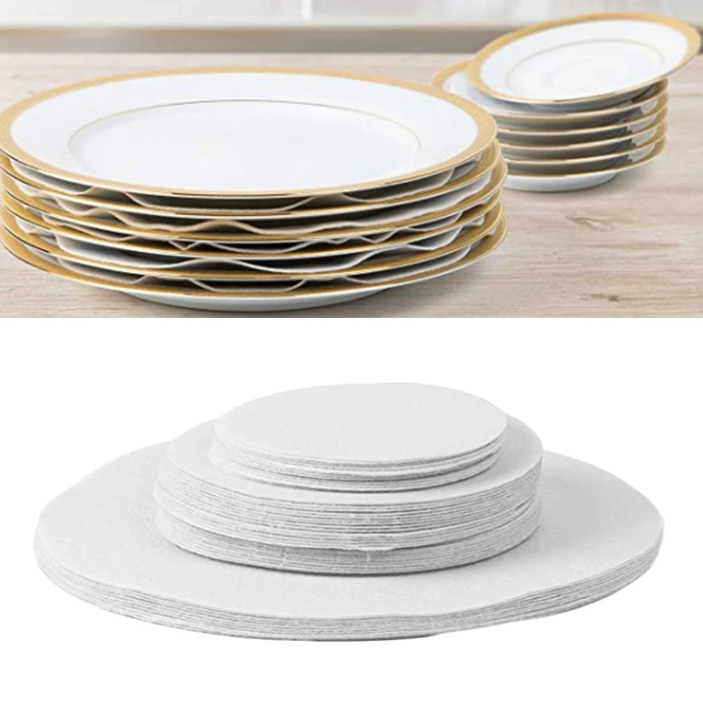 

48pcs Round Coasters Table Mats Pot Pad Dinner Soft Absorbent Felt Table Mats Kitchen