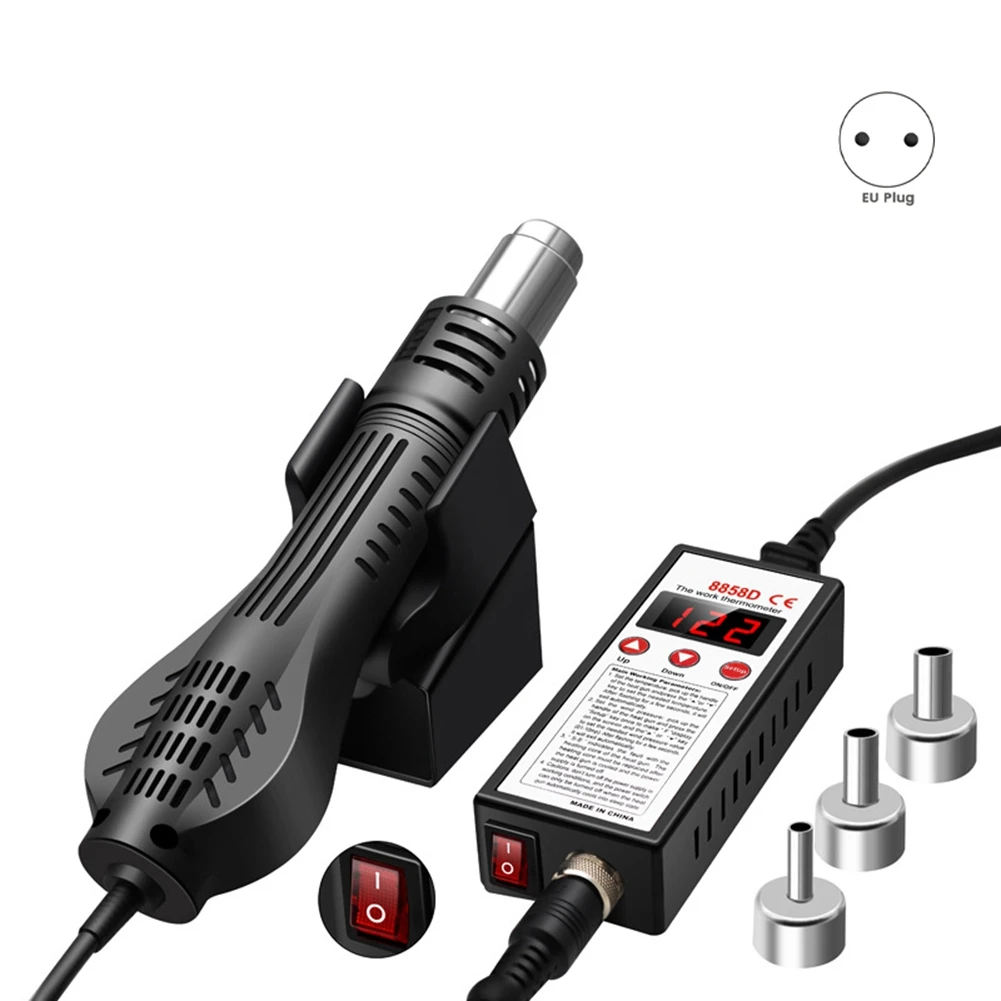 

BYBS-Micro Rework Soldering Station Hot Air Desoldering Station For Soldering 700W Heat Gun Welding Repair Tools EU Plug